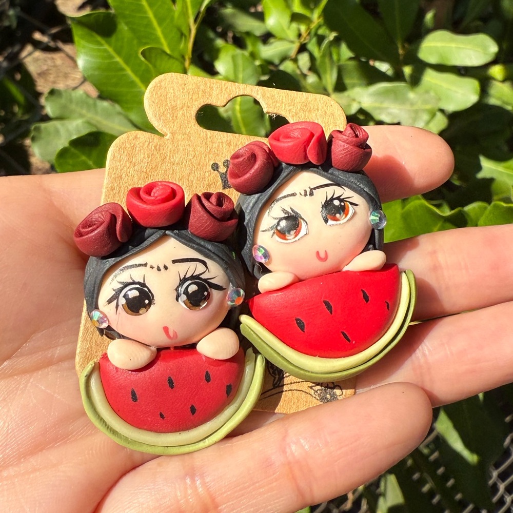 Handcrafted Watermelon Earrings